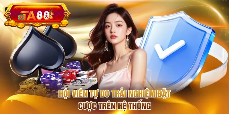 Hội viên tự do trải nghiệm đặt cược trên hệ thống